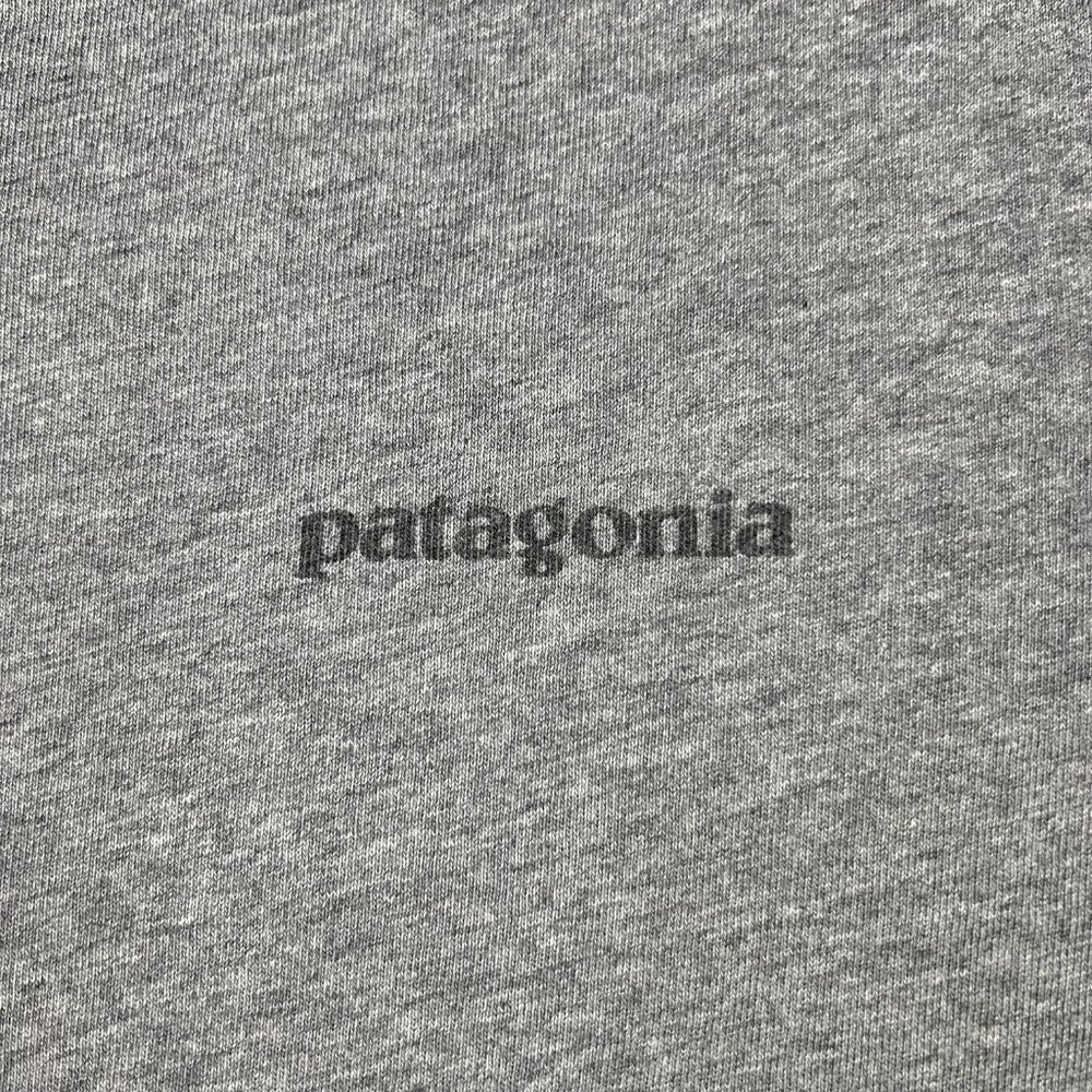 Patagonia T Shirt Mens Medium Grey Long Sleeve Mountain Logo Made In USA Vintage - Picture 4 of 10